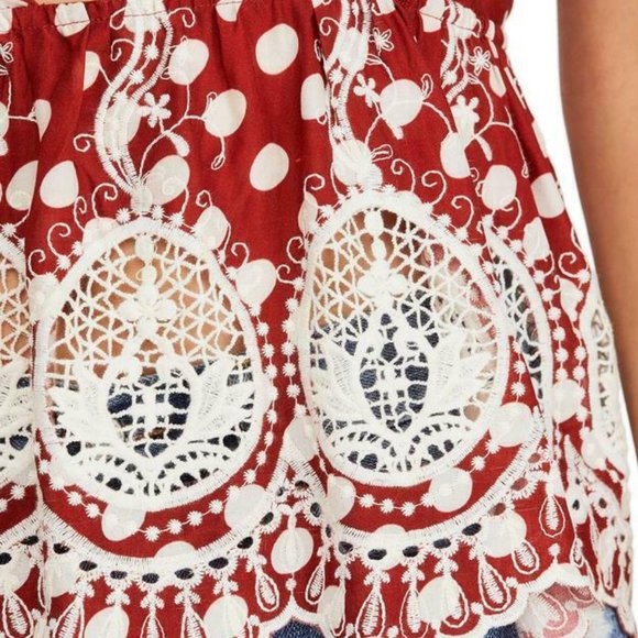 Free People Lunch Date Deep-v Halter Top - RED - Picture 3 of 7